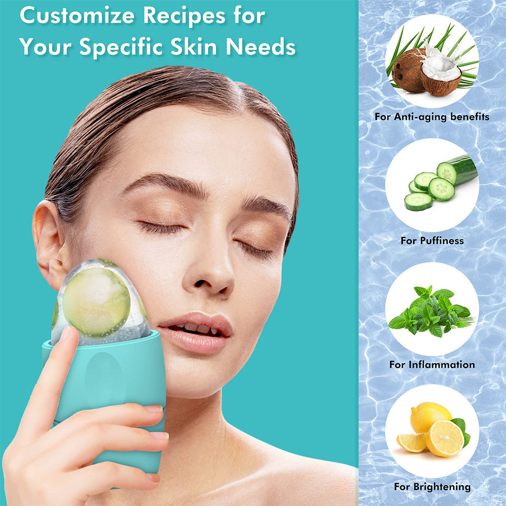 Silicone Ice Facial Roller Cooling Face Massager for Pores & Dark Circles