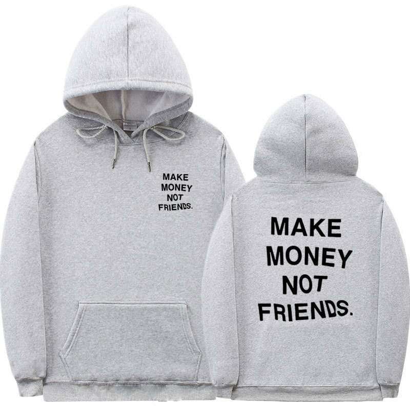 Letter Print Fleece Hoodie Unisex