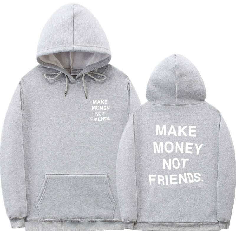 Letter Print Fleece Hoodie Unisex