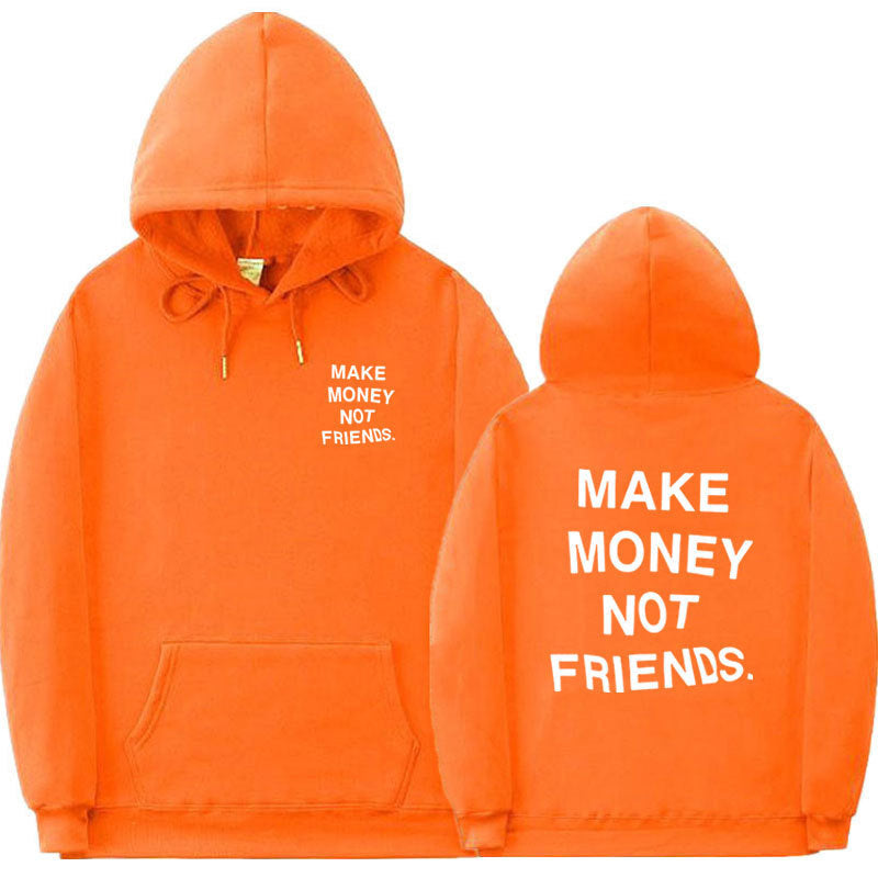 Letter Print Fleece Hoodie Unisex