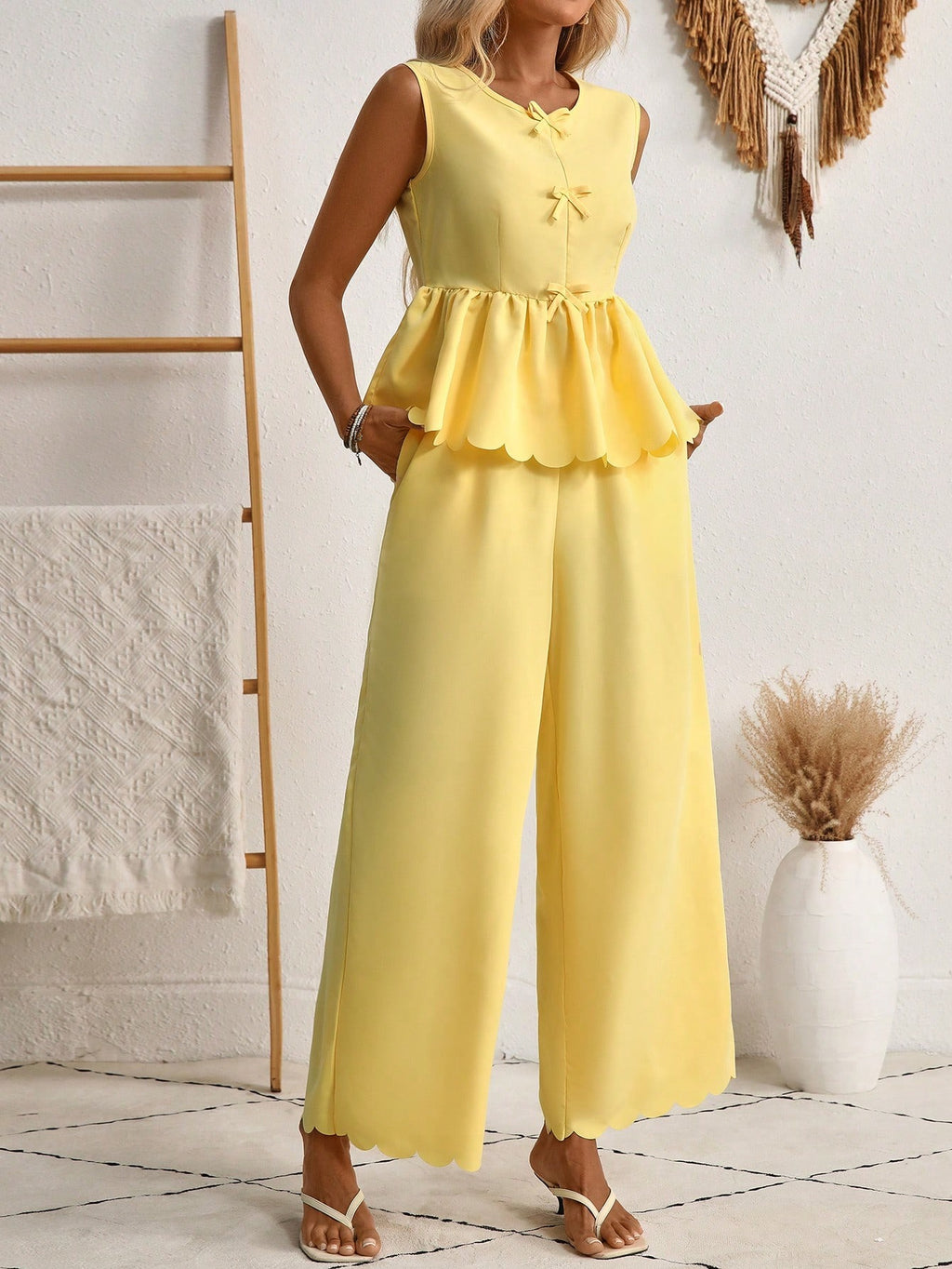 Women Two-Piece Set Casual Daily Wear Outfit