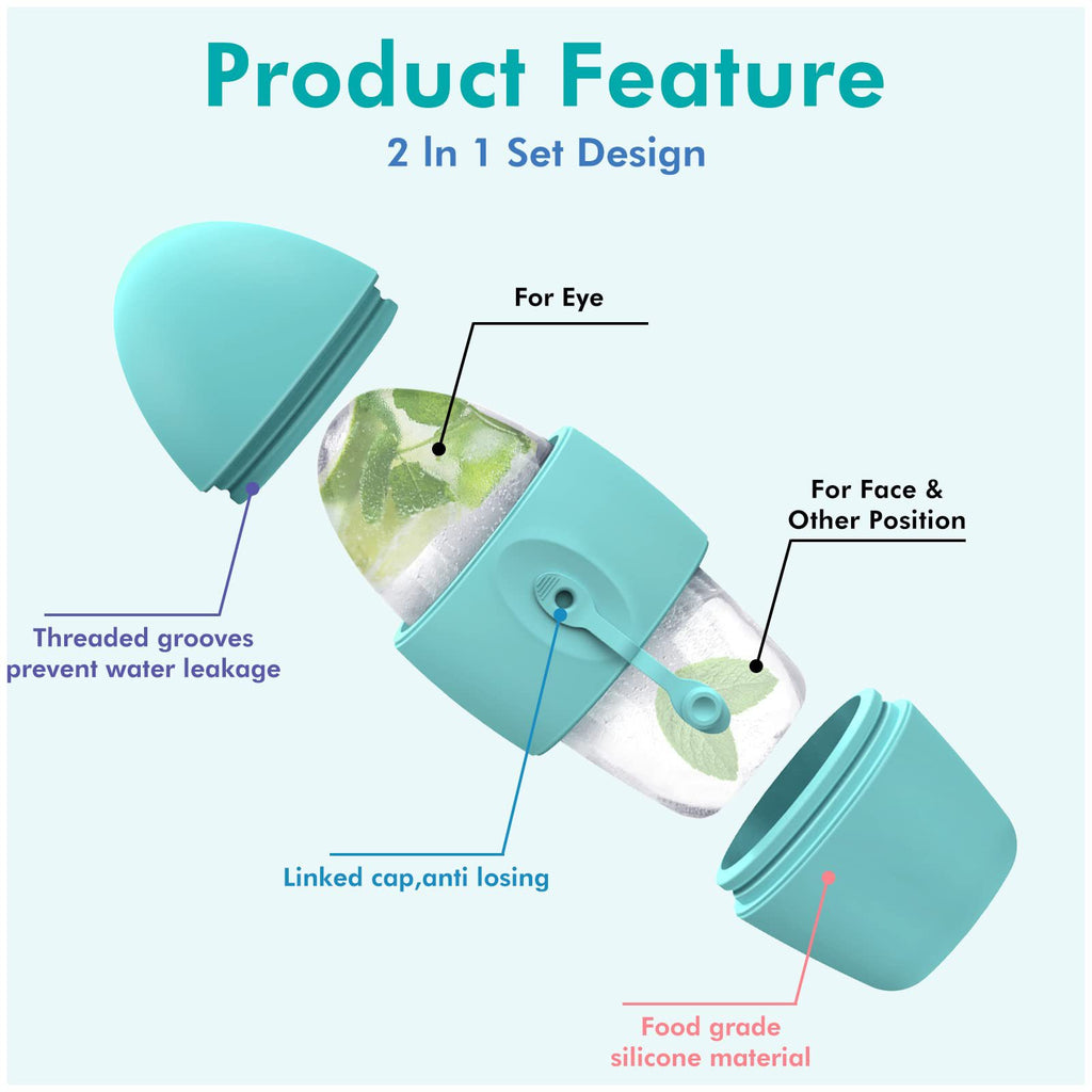 Silicone Ice Facial Roller Cooling Face Massager for Pores & Dark Circles