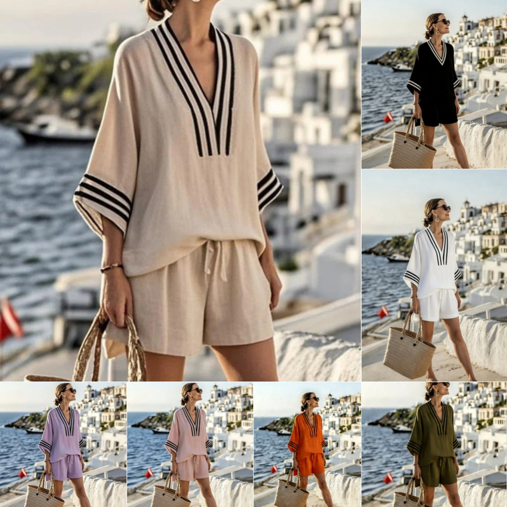 Women's Oversized 2-Piece Pullover & Shorts Set
