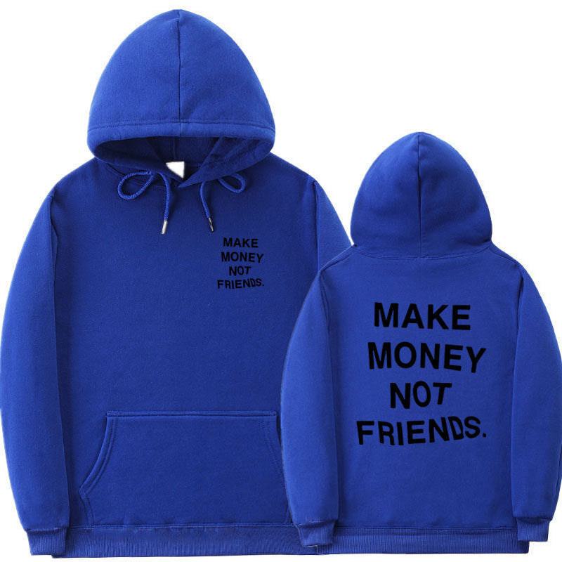 Letter Print Fleece Hoodie Unisex