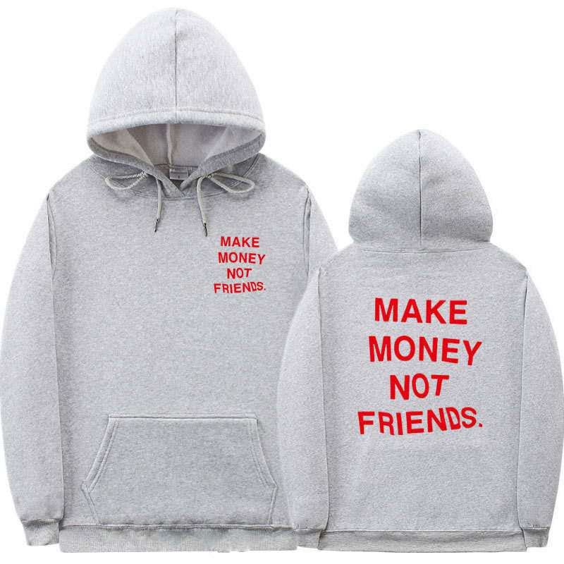 Letter Print Fleece Hoodie Unisex