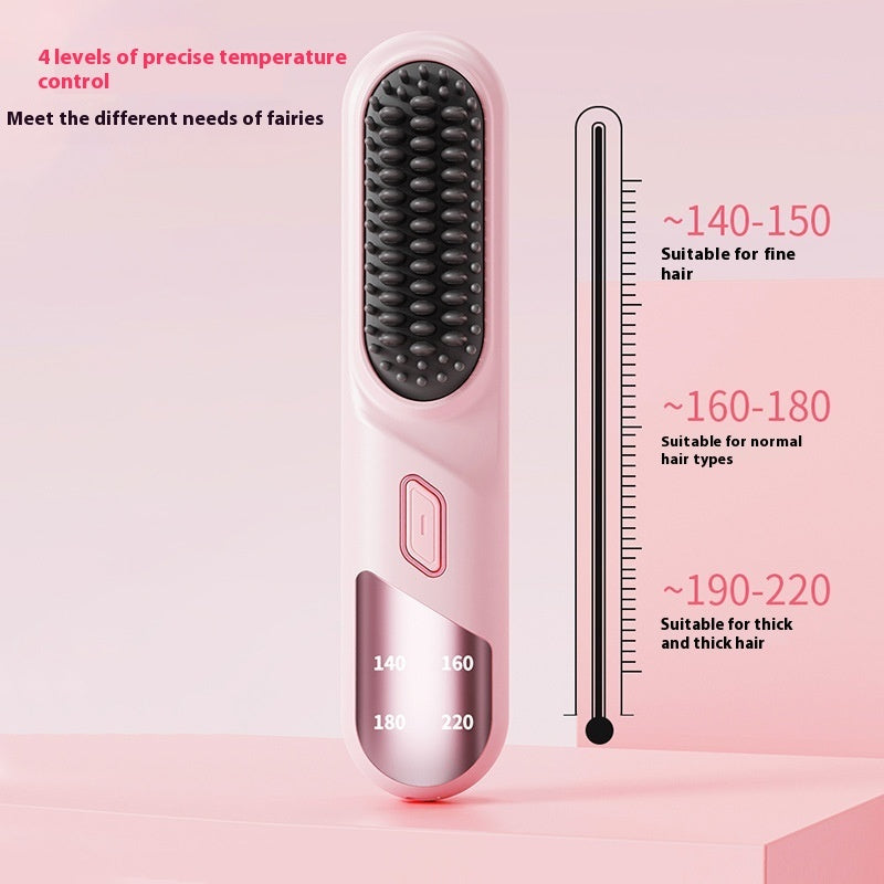 Cordless Hair Straightener Brush  Wet & Dry Ionic Styling Tool