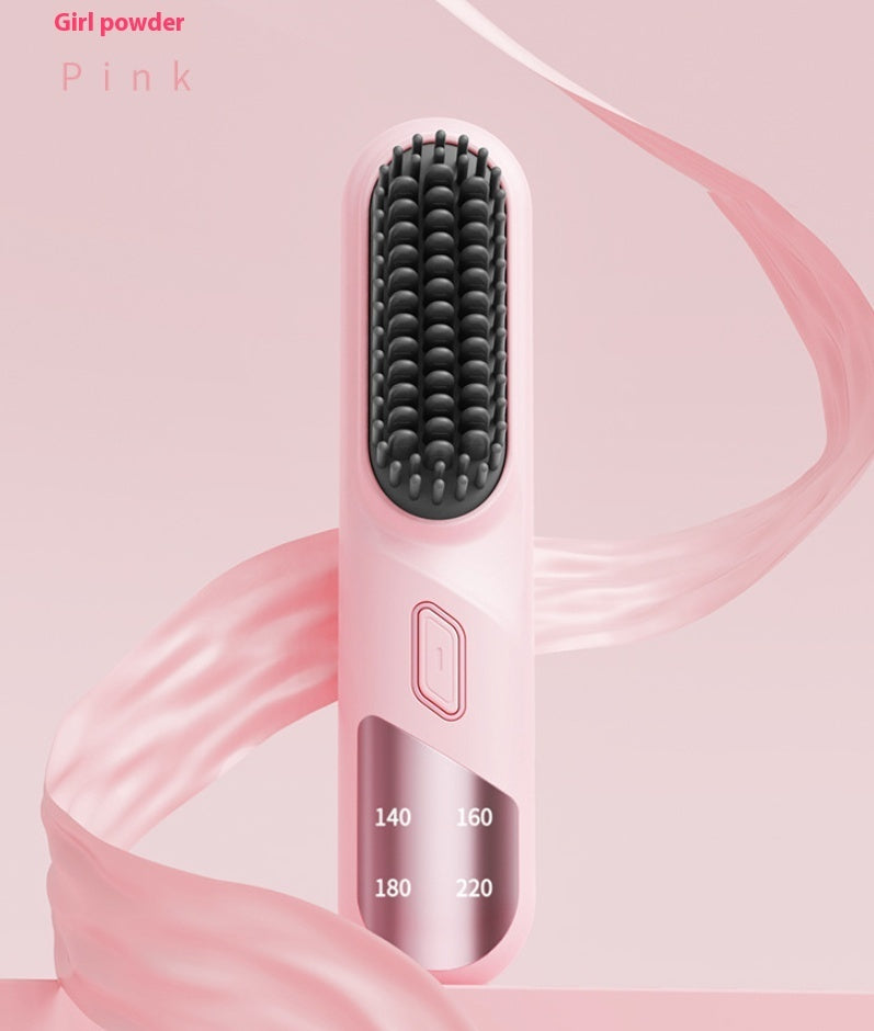 Cordless Hair Straightener Brush  Wet & Dry Ionic Styling Tool