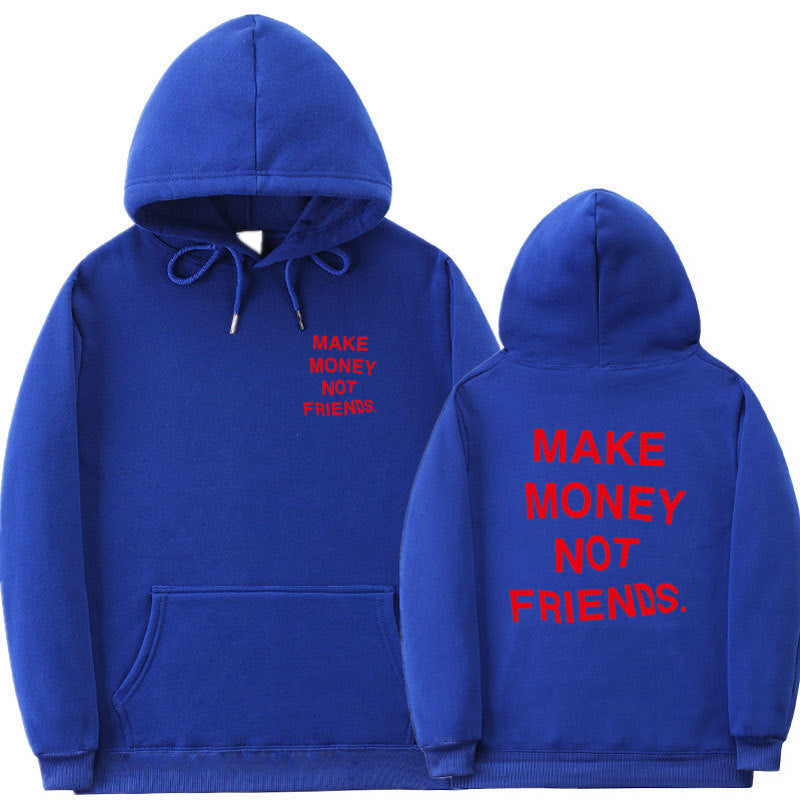 Letter Print Fleece Hoodie Unisex