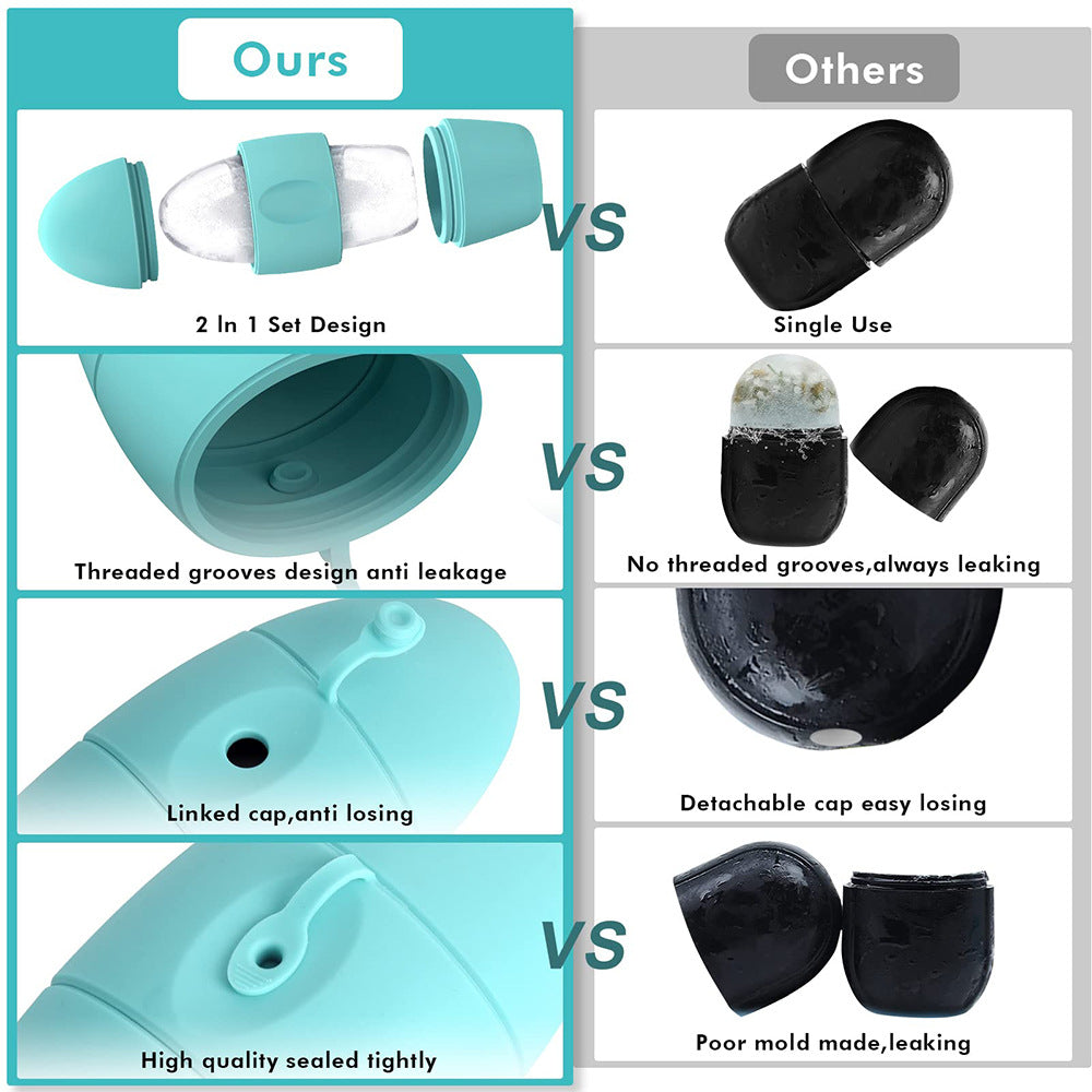 Silicone Ice Facial Roller Cooling Face Massager for Pores & Dark Circles