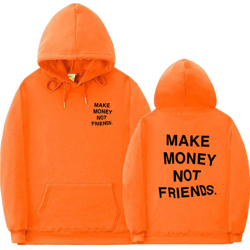 Letter Print Fleece Hoodie Unisex