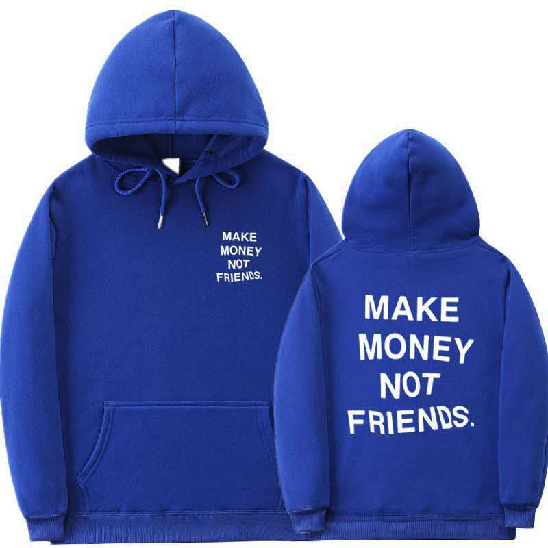 Letter Print Fleece Hoodie Unisex