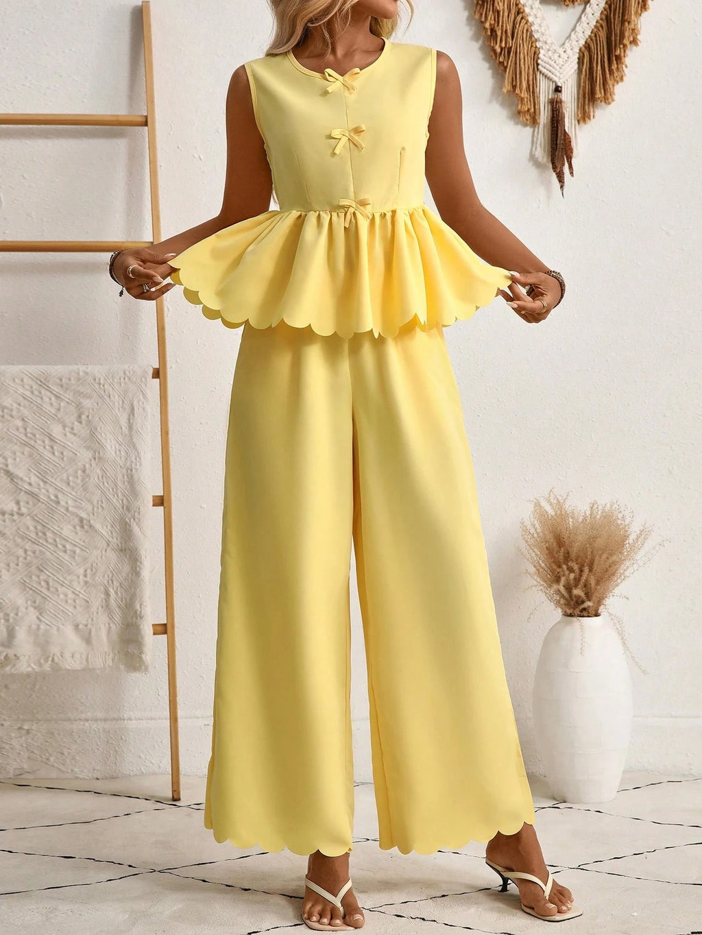 Women Two-Piece Set Casual Daily Wear Outfit