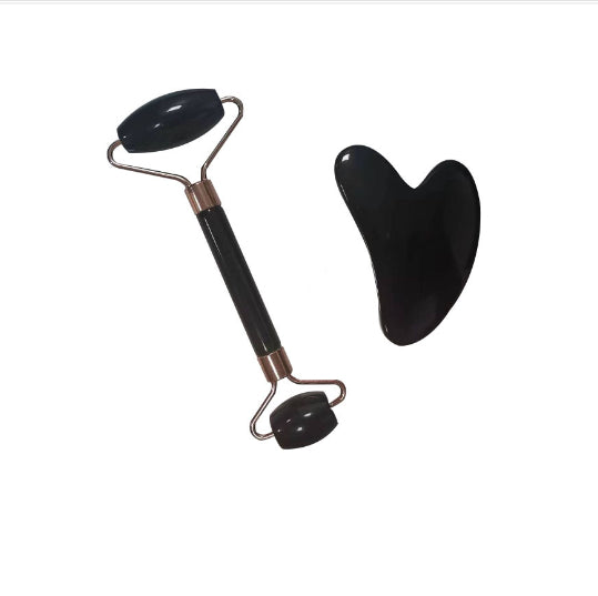 Rose Quartz Face Roller & Gua Sha Set"