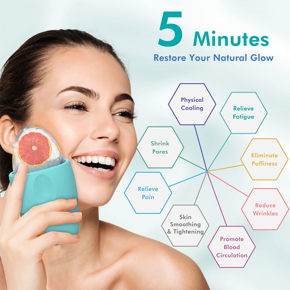 Silicone Ice Facial Roller Cooling Face Massager for Pores & Dark Circles