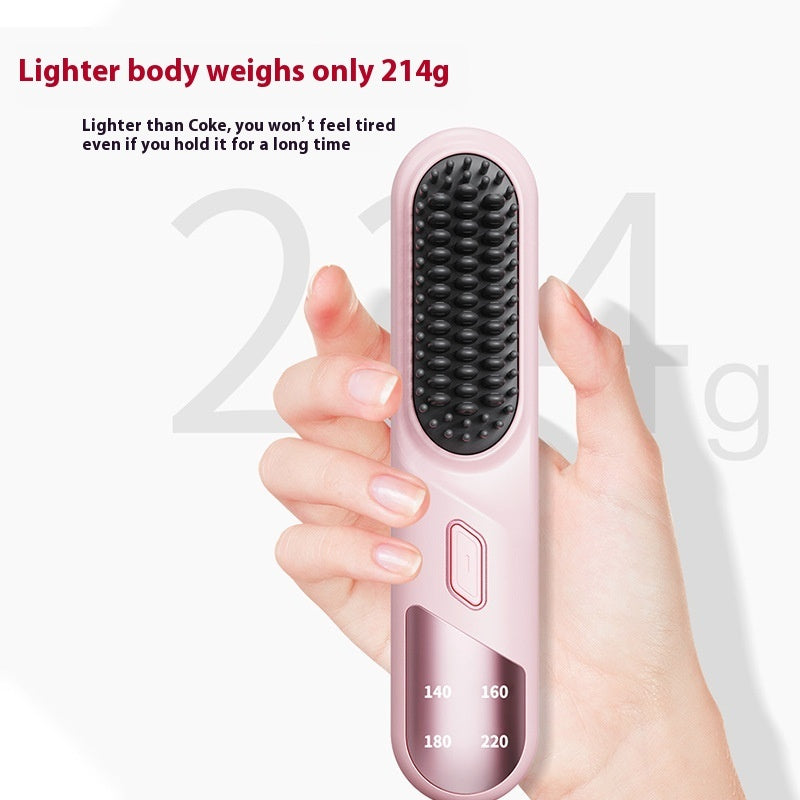 Cordless Hair Straightener Brush  Wet & Dry Ionic Styling Tool