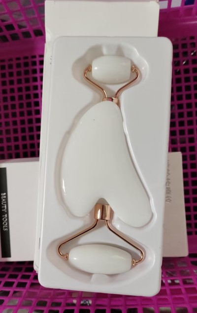 Rose Quartz Face Roller & Gua Sha Set"