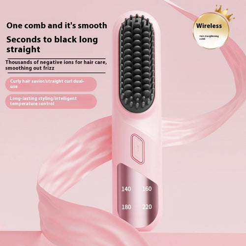 Cordless Hair Straightener Brush  Wet & Dry Ionic Styling Tool